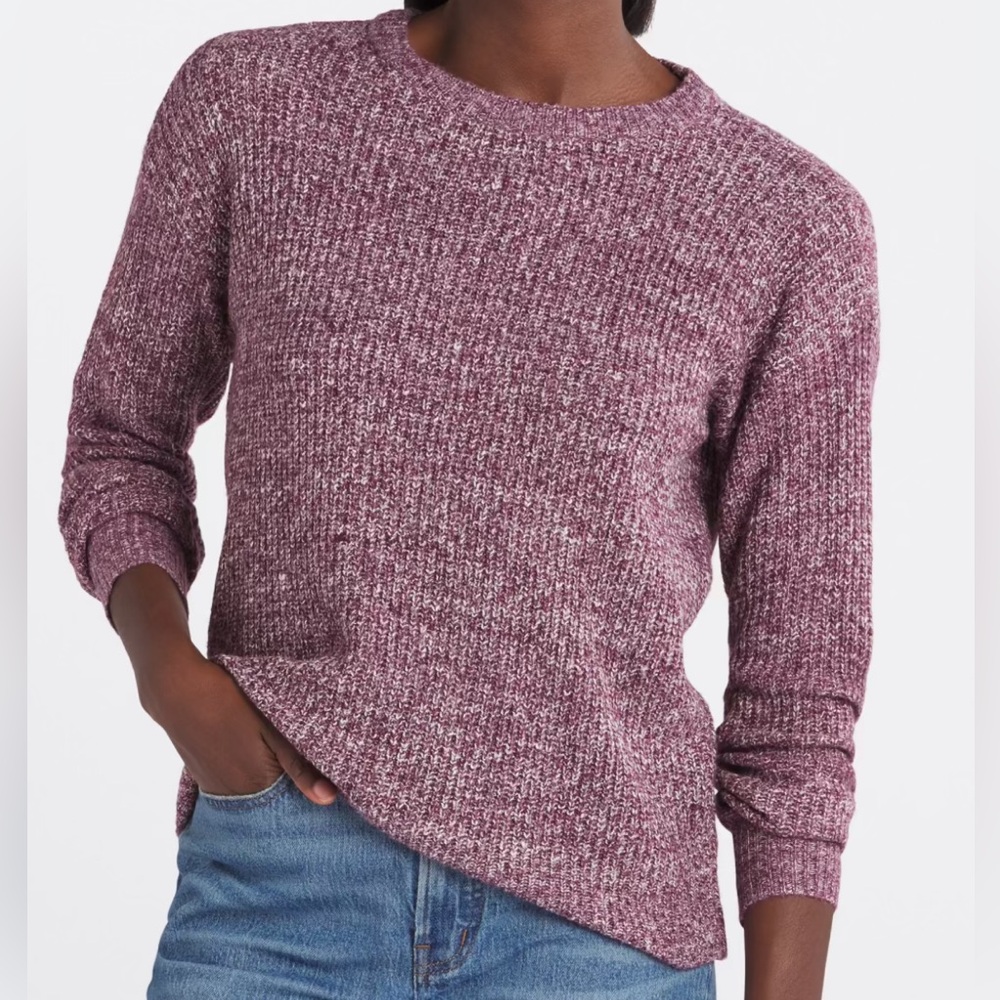 Pink Clover Marled Mauve Crewneck Sweater